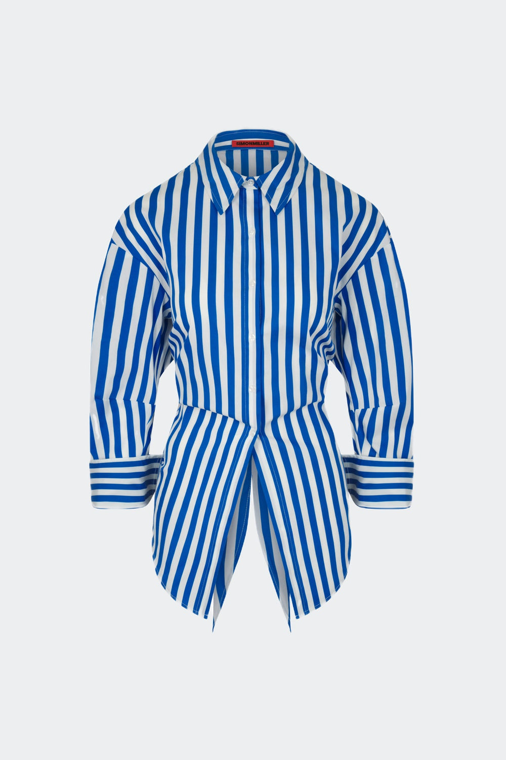 Loch Striped Poplin Button Up - BLUE STRIPE