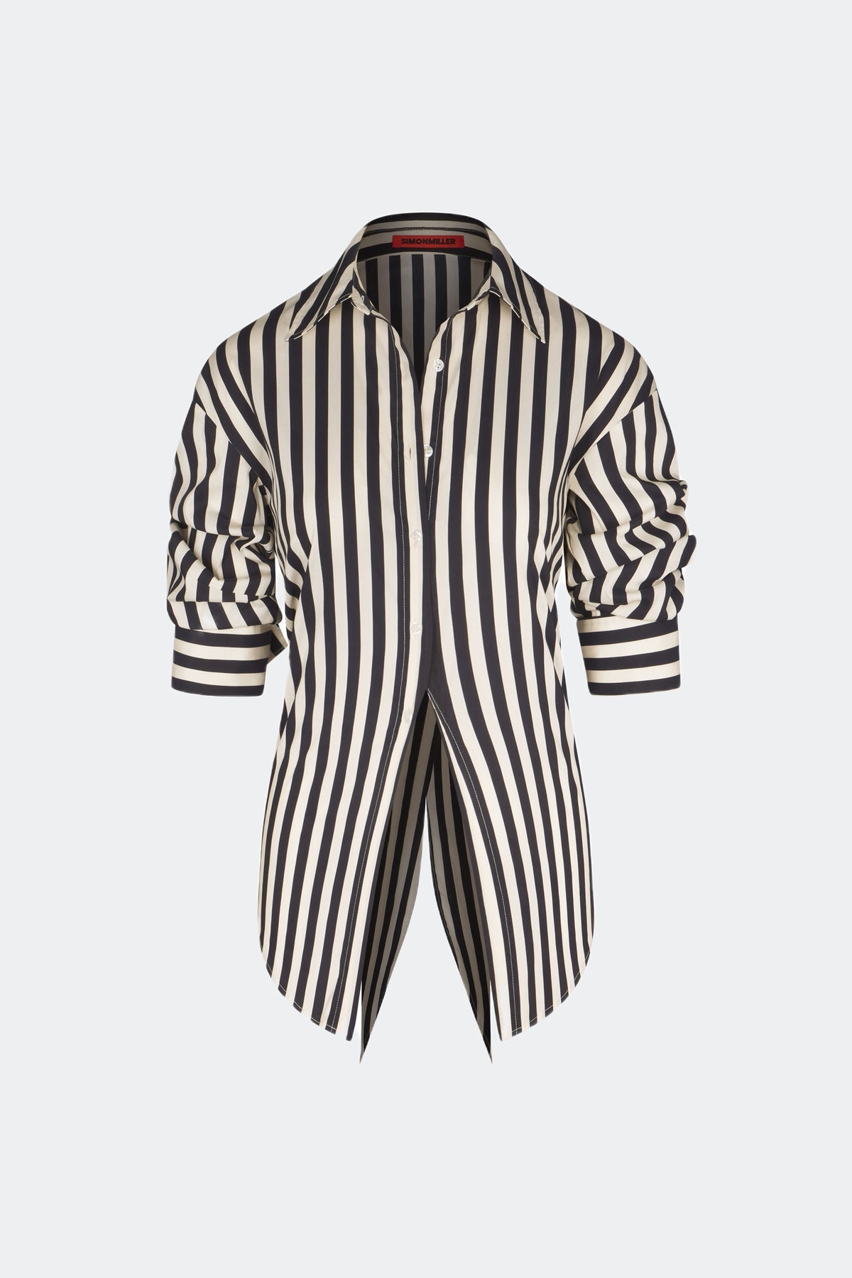 Loch Striped Poplin Button Up - BLACK/WHITE STRIPE