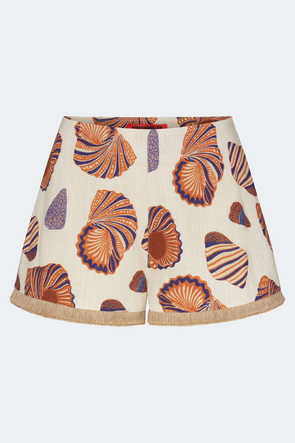 Mina Linen Fringe Short - Natural Shell