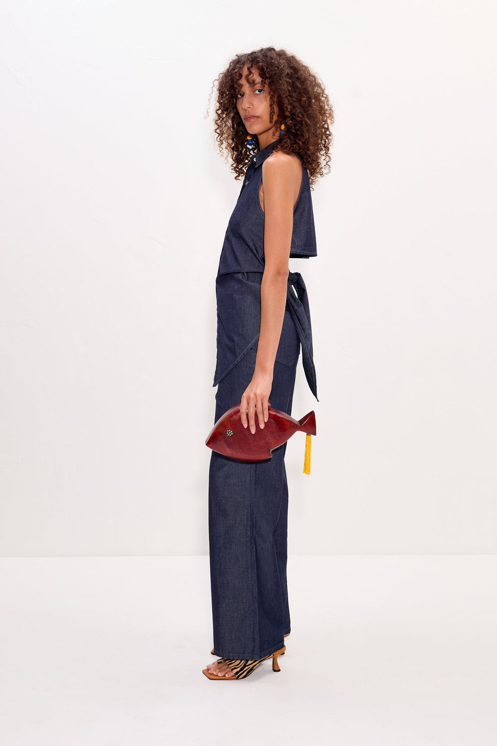 Pia Chambray Pant - Indigo