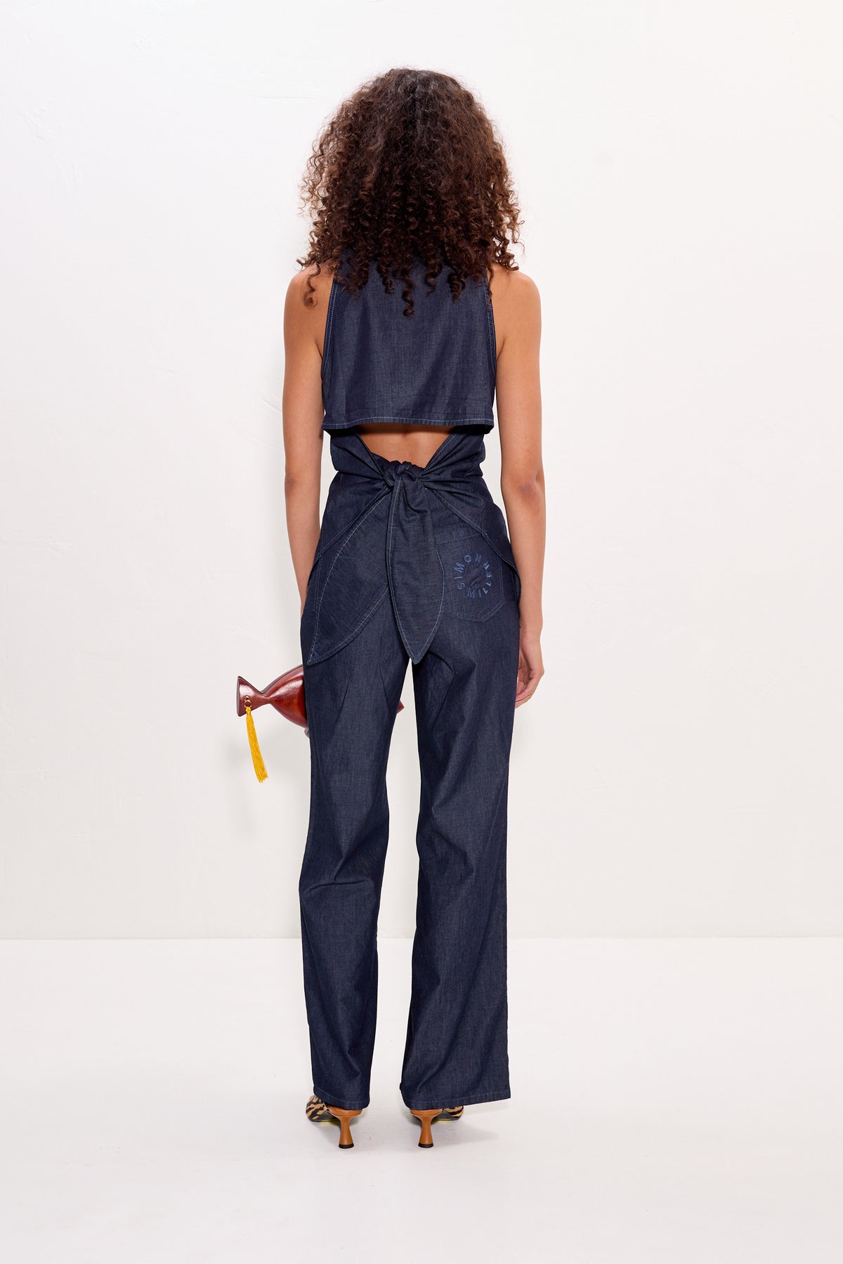 Pia Chambray Pant - Indigo