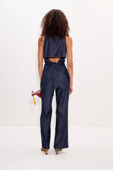 Pia Chambray Pant - Indigo