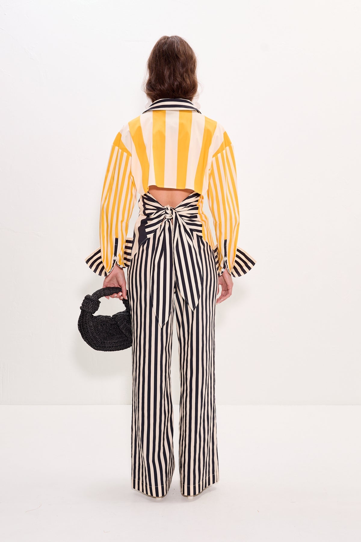 Loch Poplin Button Up - Sungold Stripe Combo