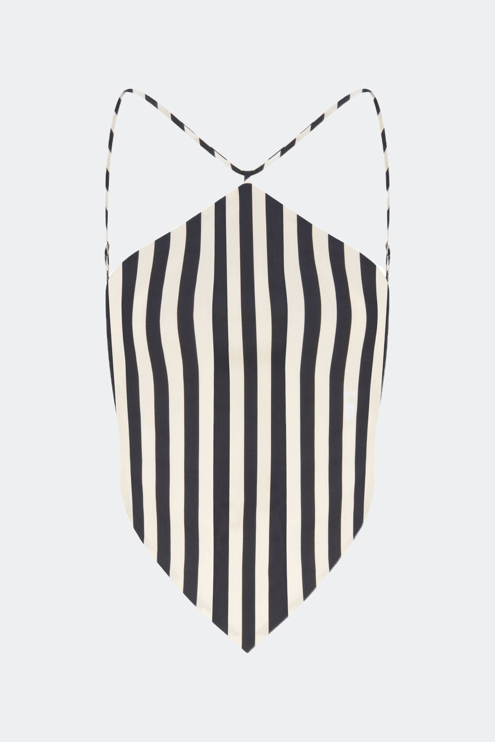 Kit Poplin Tie Top - BLACK/WHITE STRIPE