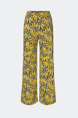 Pia Poplin Pant - Banana Stripe
