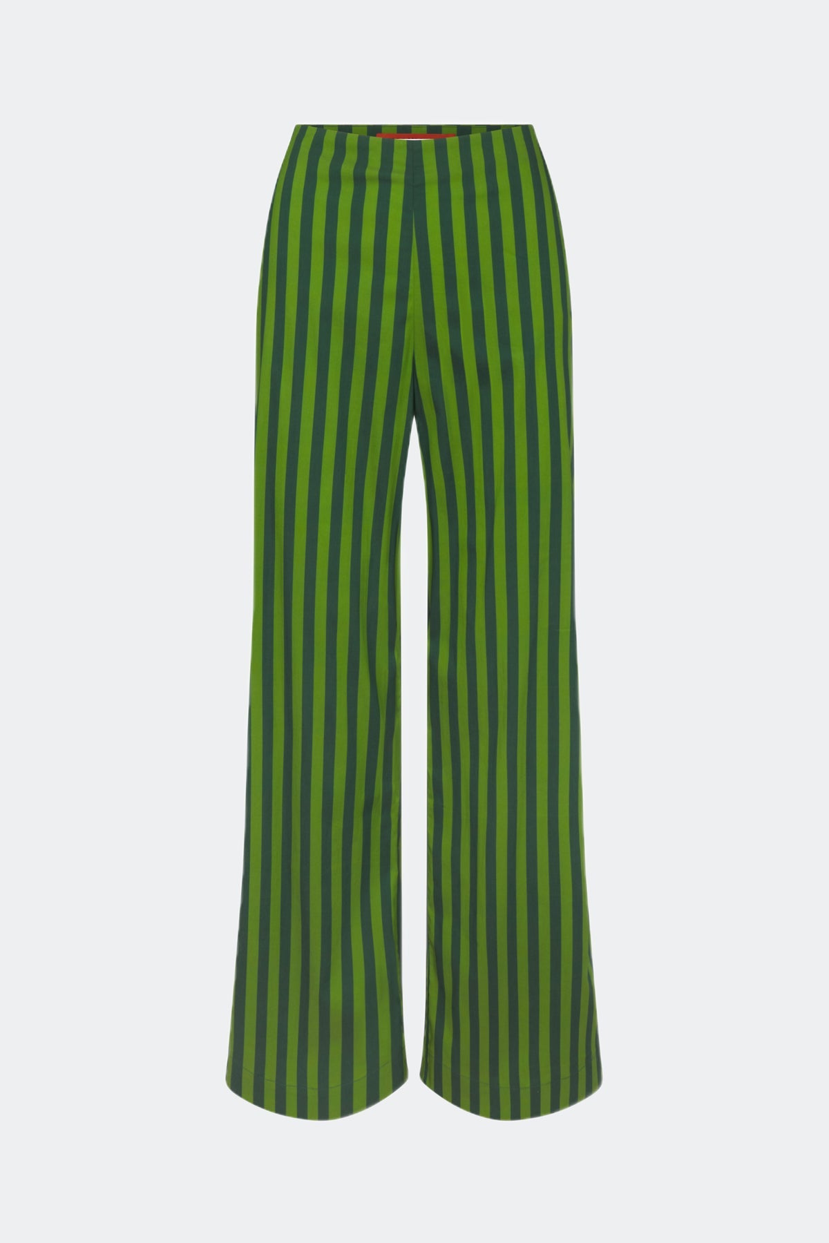 Pia Striped Poplin Pant - GUMMY-GREEN