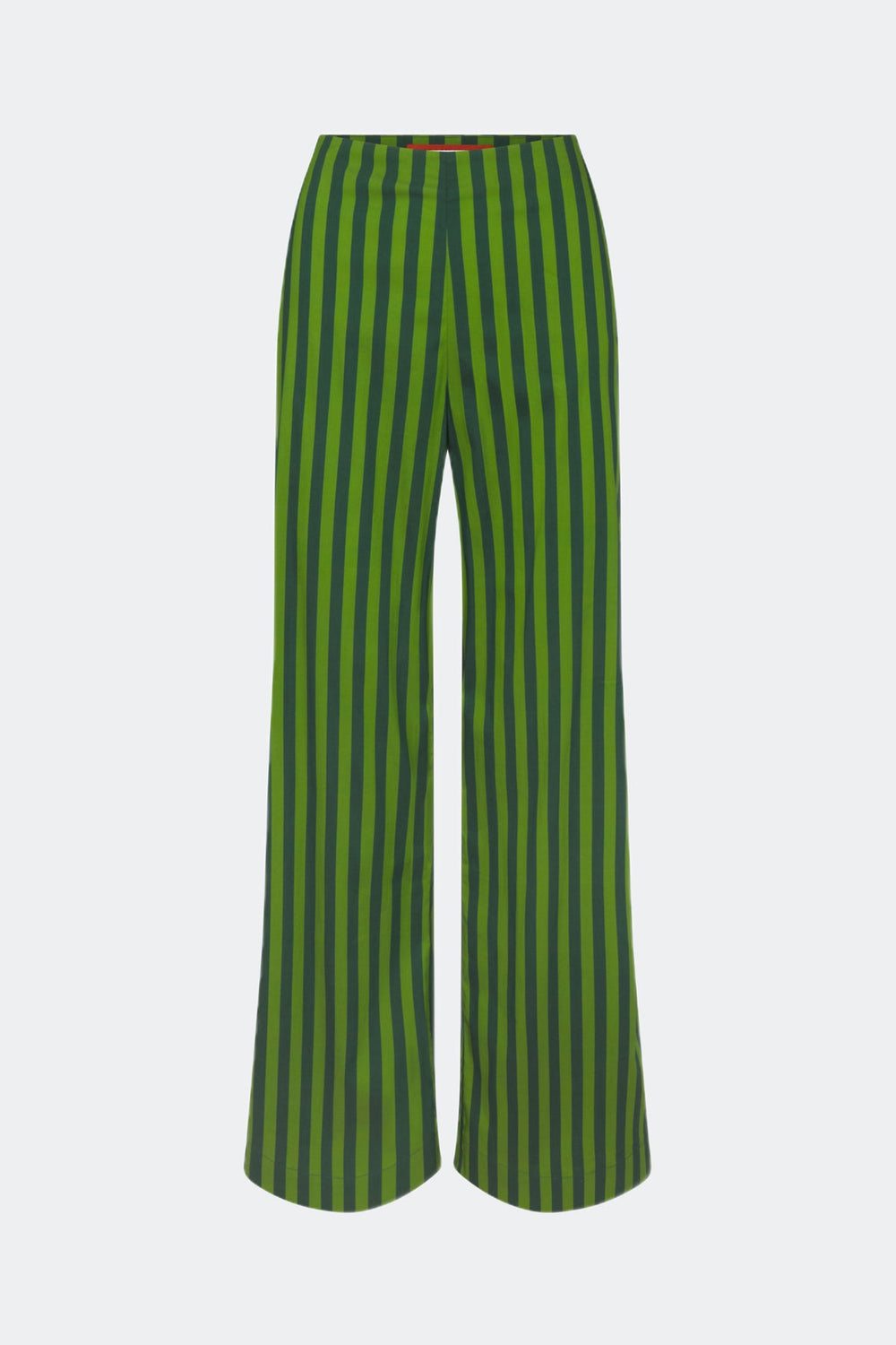 Pia Striped Poplin Pant - GUMMY-GREEN