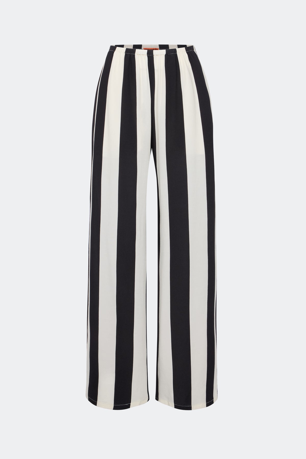 Nella Wide Leg Pant - Black/White Stripe