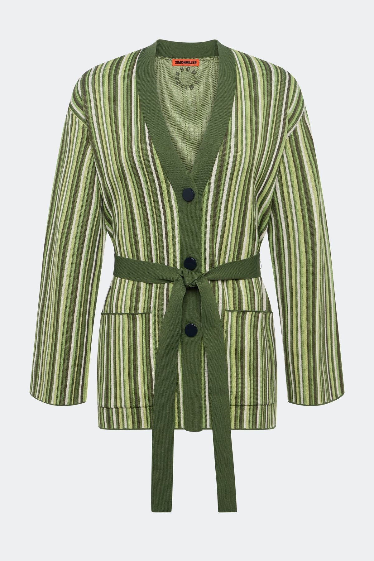 Max Belted Knit Cardigan - Landscape Multi Stripe