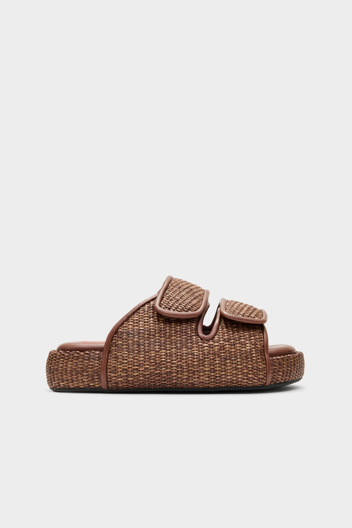 Raffia Cro Slide - CHOCOLATE