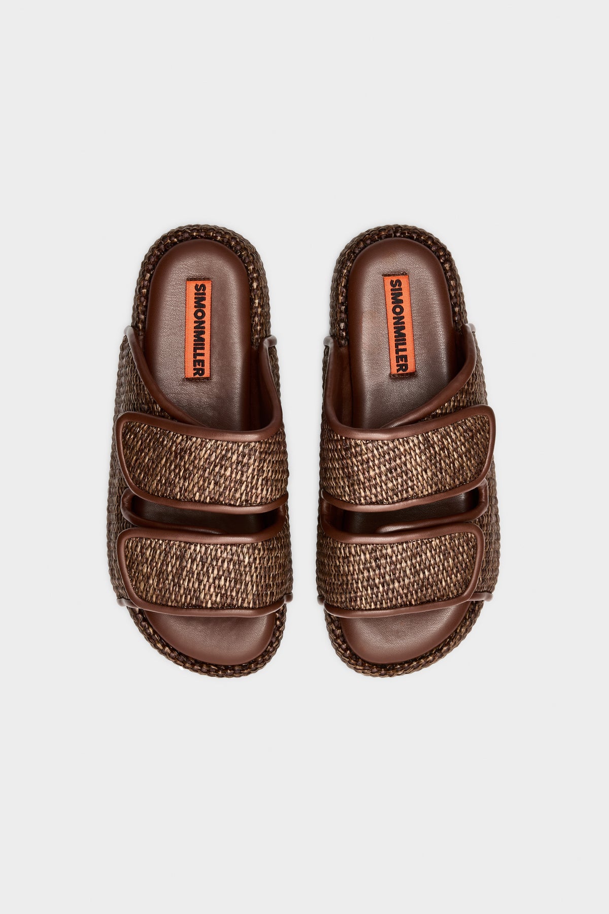 Raffia Cro Slide - CHOCOLATE