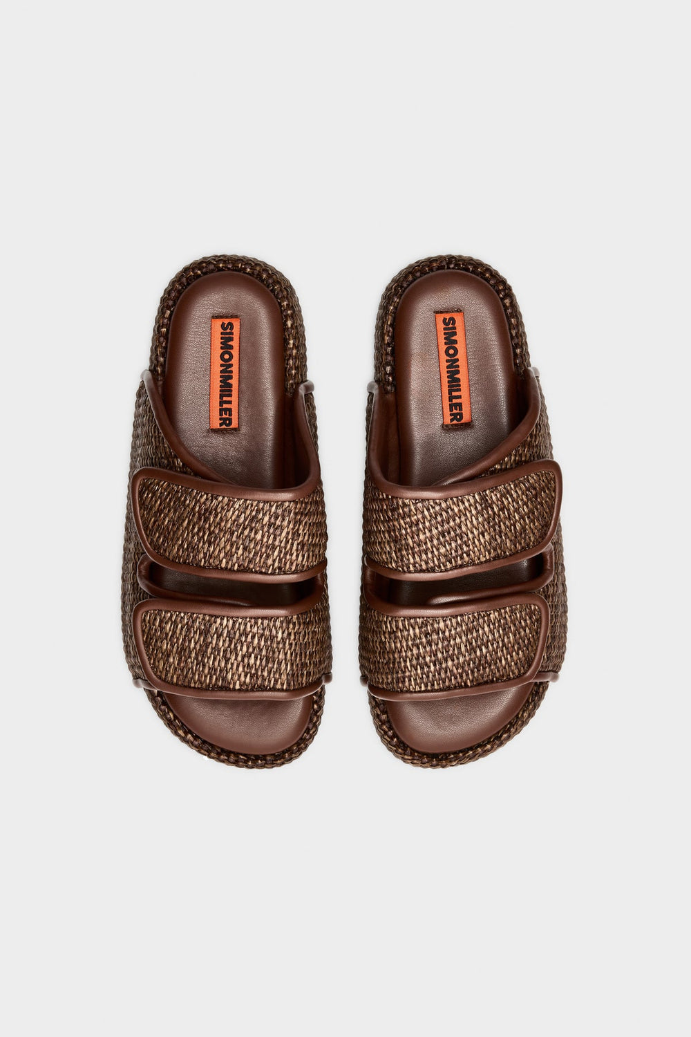 Raffia Cro Slide - CHOCOLATE
