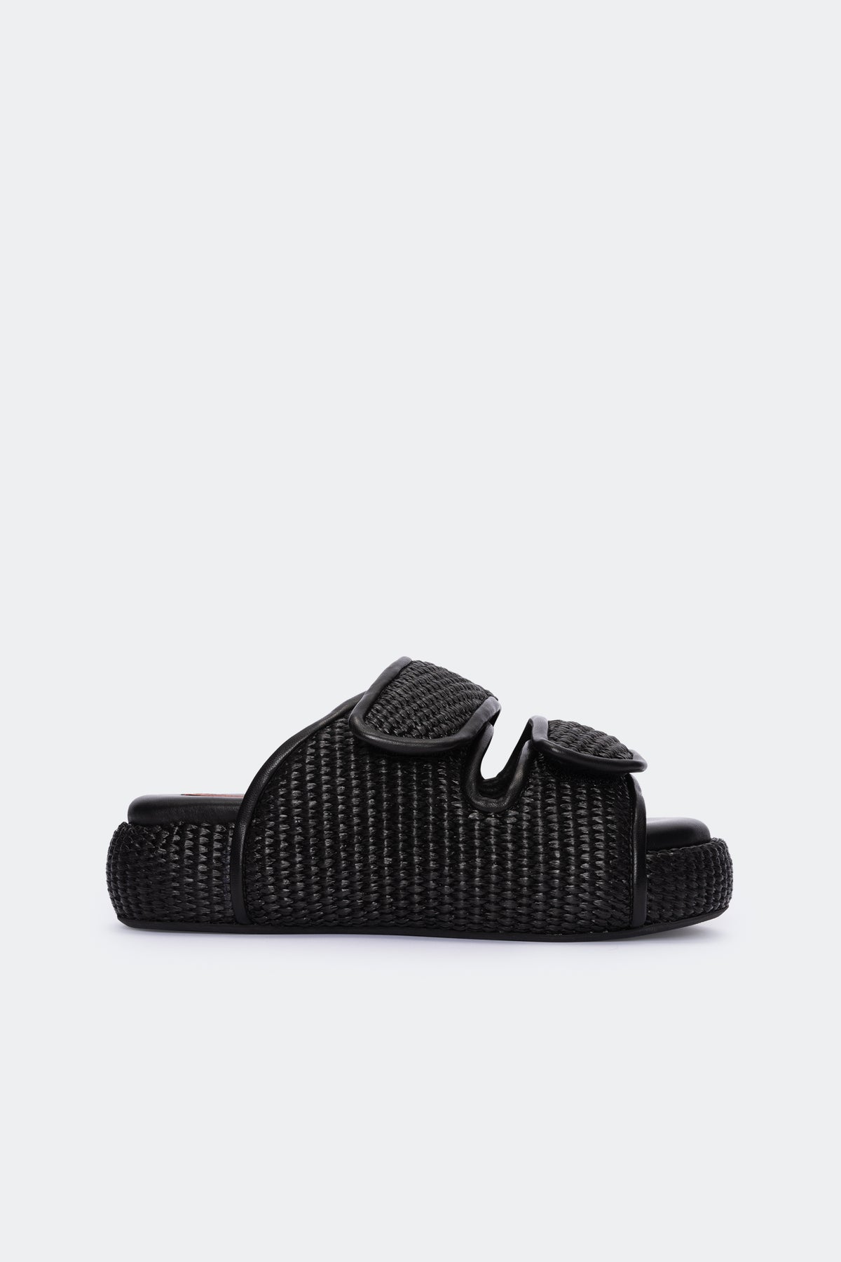 Raffia Cro Slide - BLACK