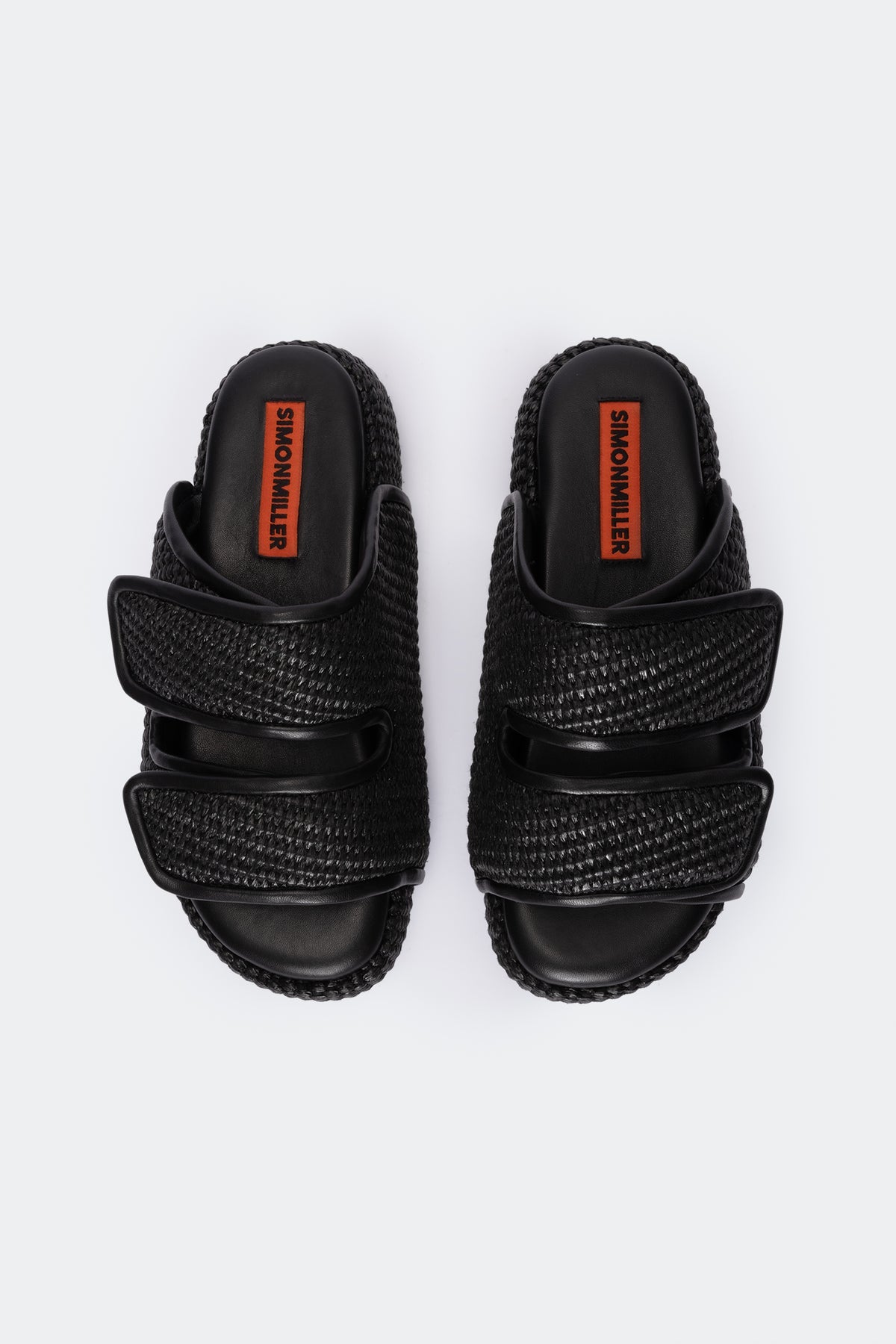 Raffia Cro Slide - BLACK