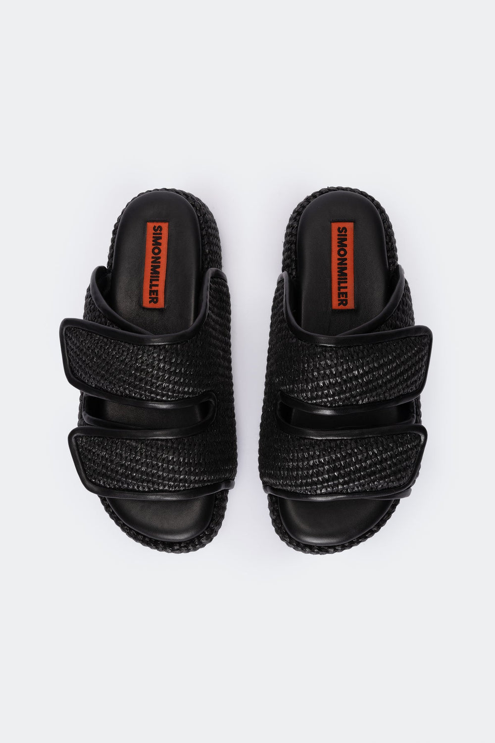Raffia Cro Slide - BLACK