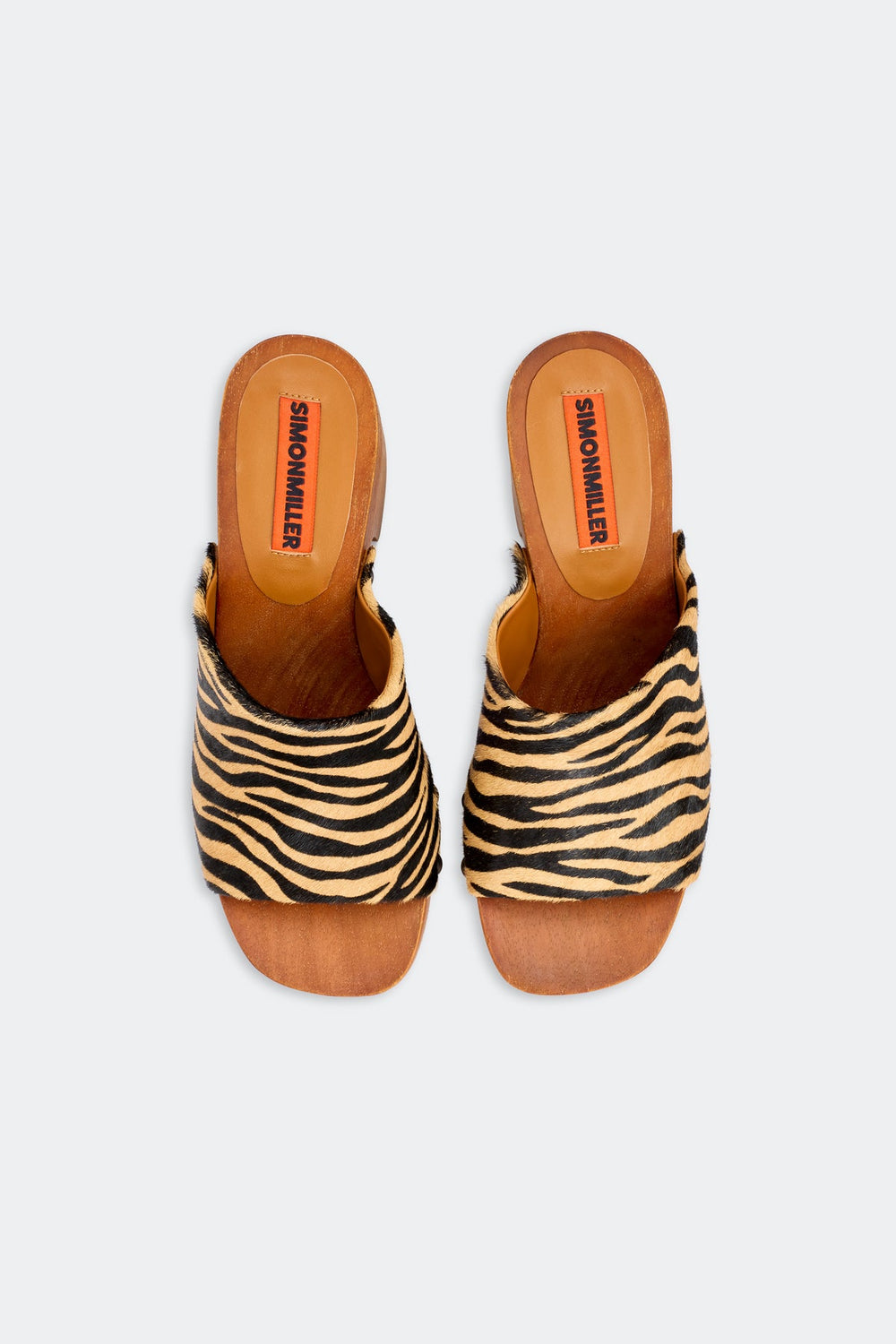 Haircalf Sol Wood Sandal - Brown Zebra