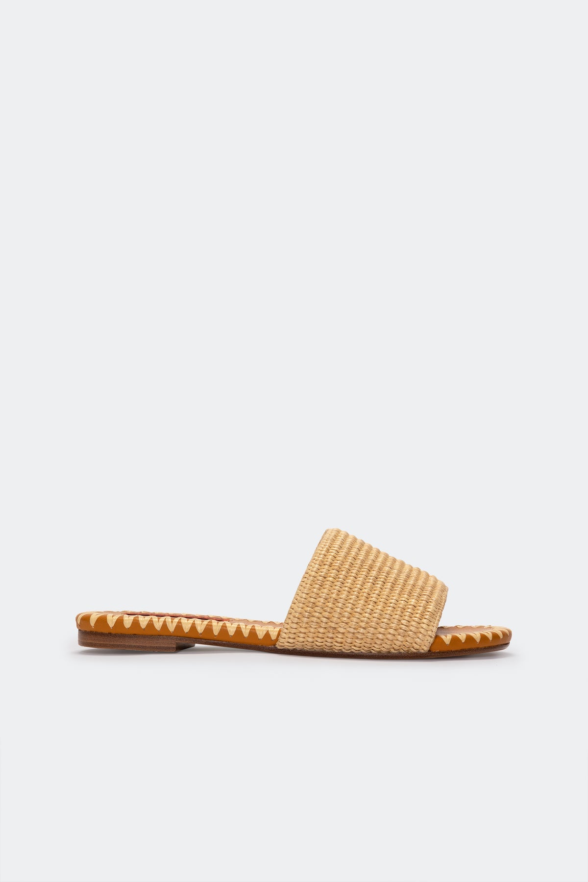 Raffia Salerno Slide - NATURAL