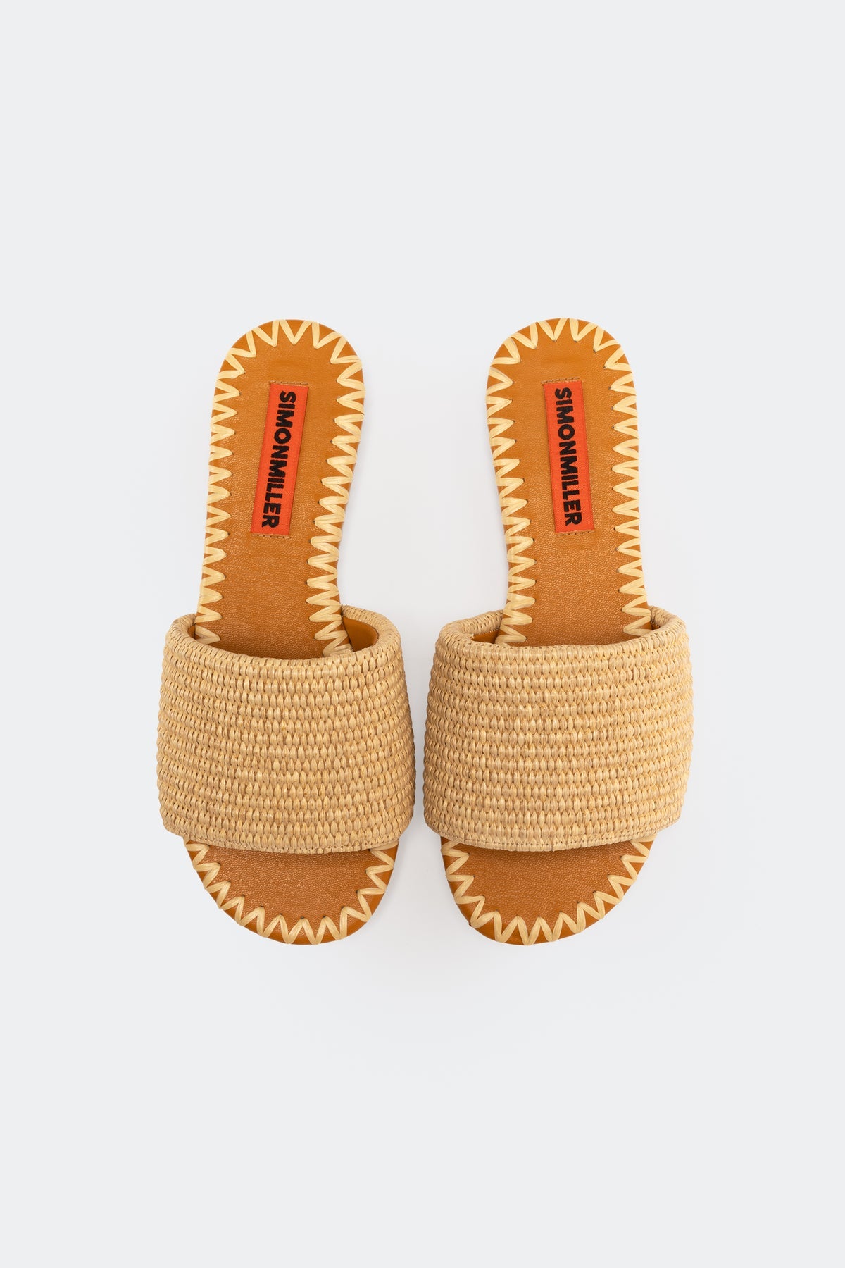 Raffia Salerno Slide - NATURAL
