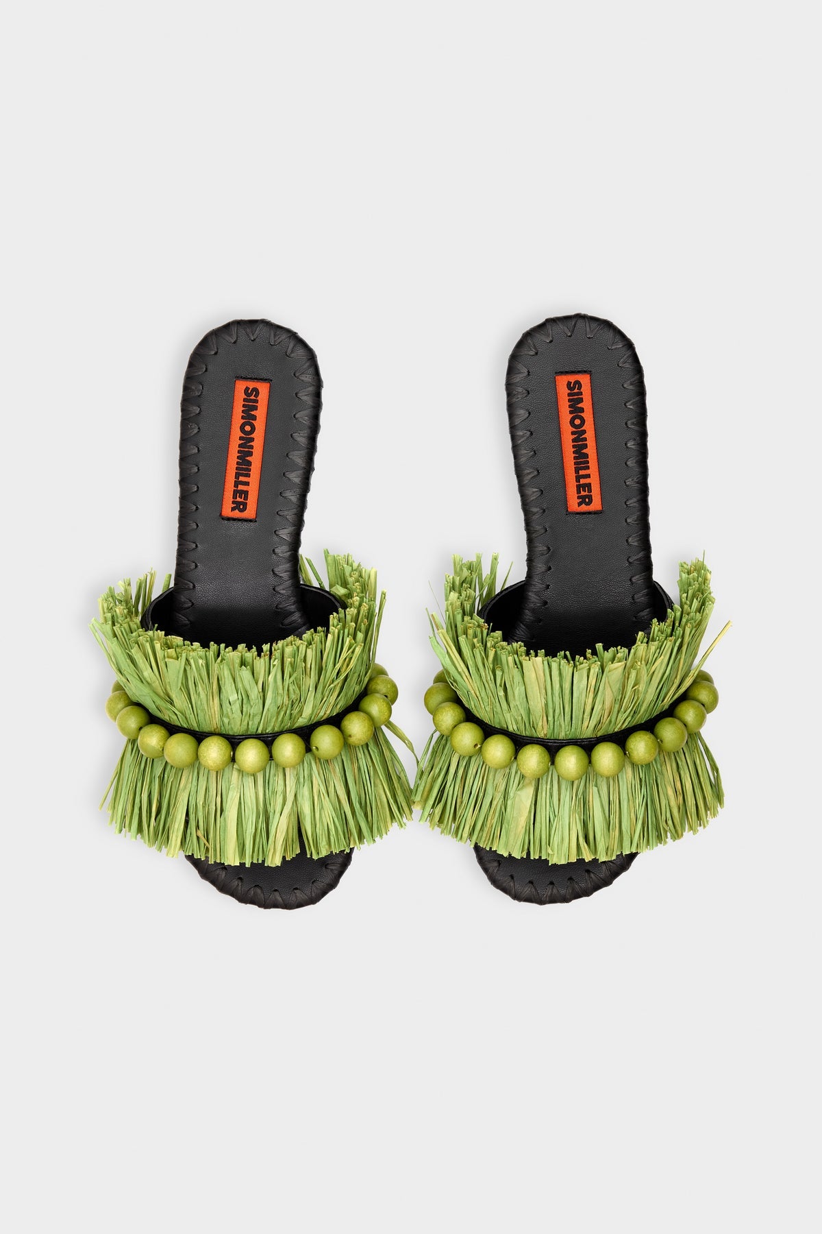 Island Fringe Salerno Sandal - Moss Green/Black