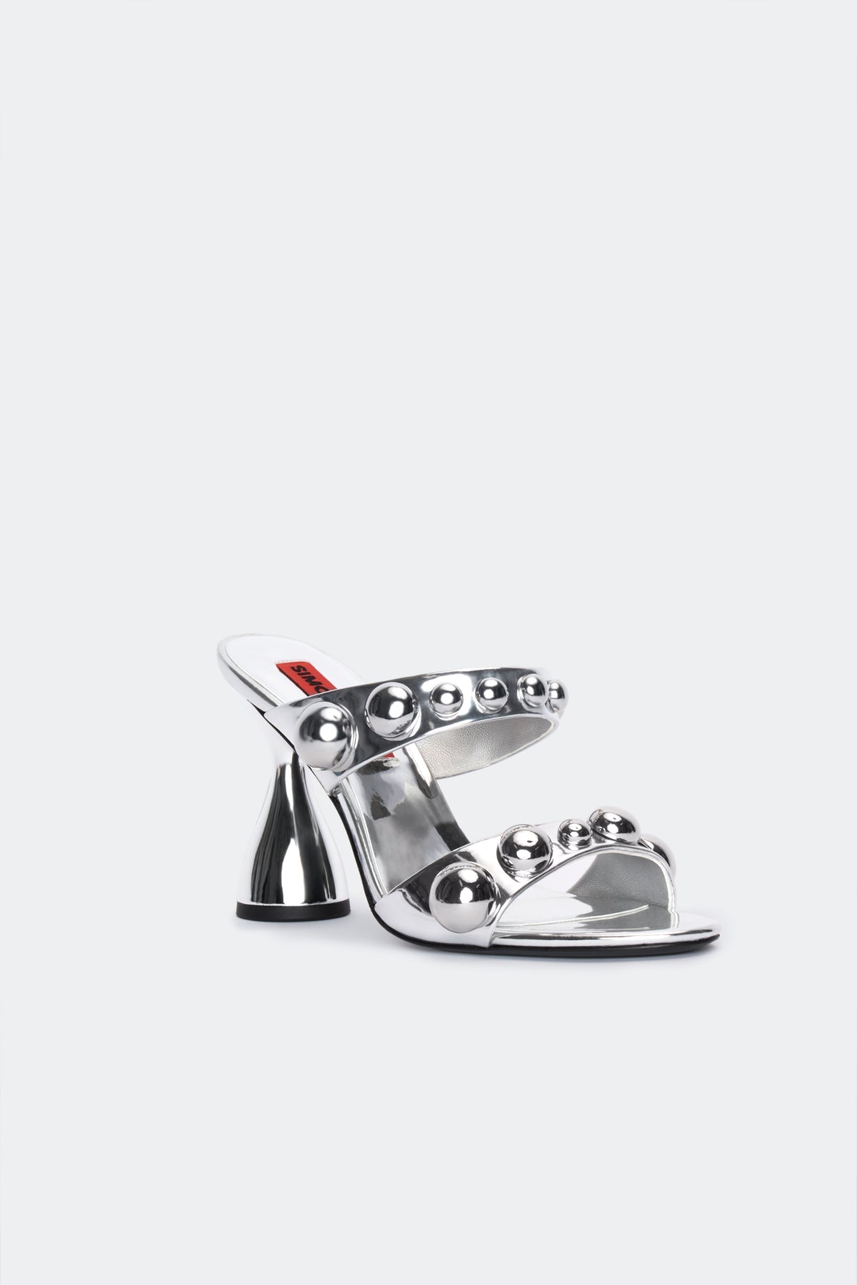 Dome Stud Verner Heel - SILVER