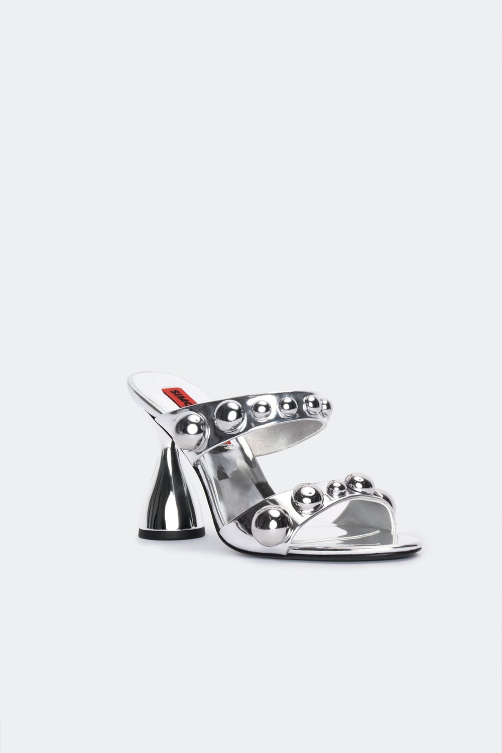 Dome Stud Verner Heel - SILVER