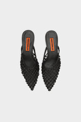 Knotted Gala Mule - BLACK