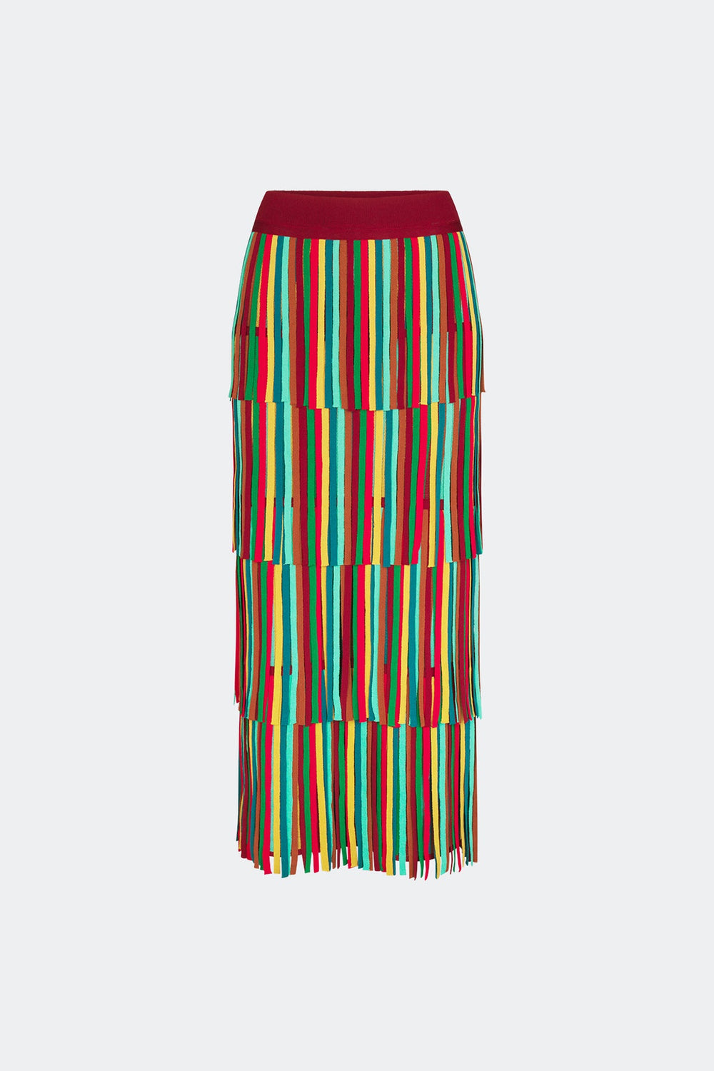 Za Za Knit Skirt - Vibrant Multi Stripe