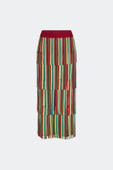 Za Za Knit Skirt - Vibrant Multi Stripe