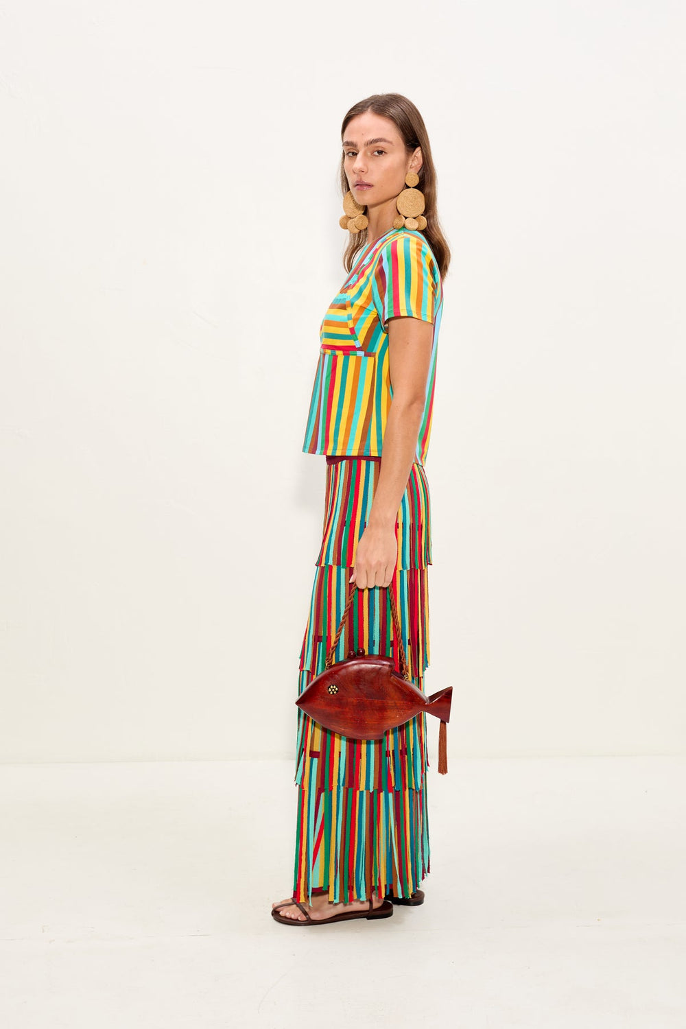 Za Za Knit Skirt - Vibrant Multi Stripe
