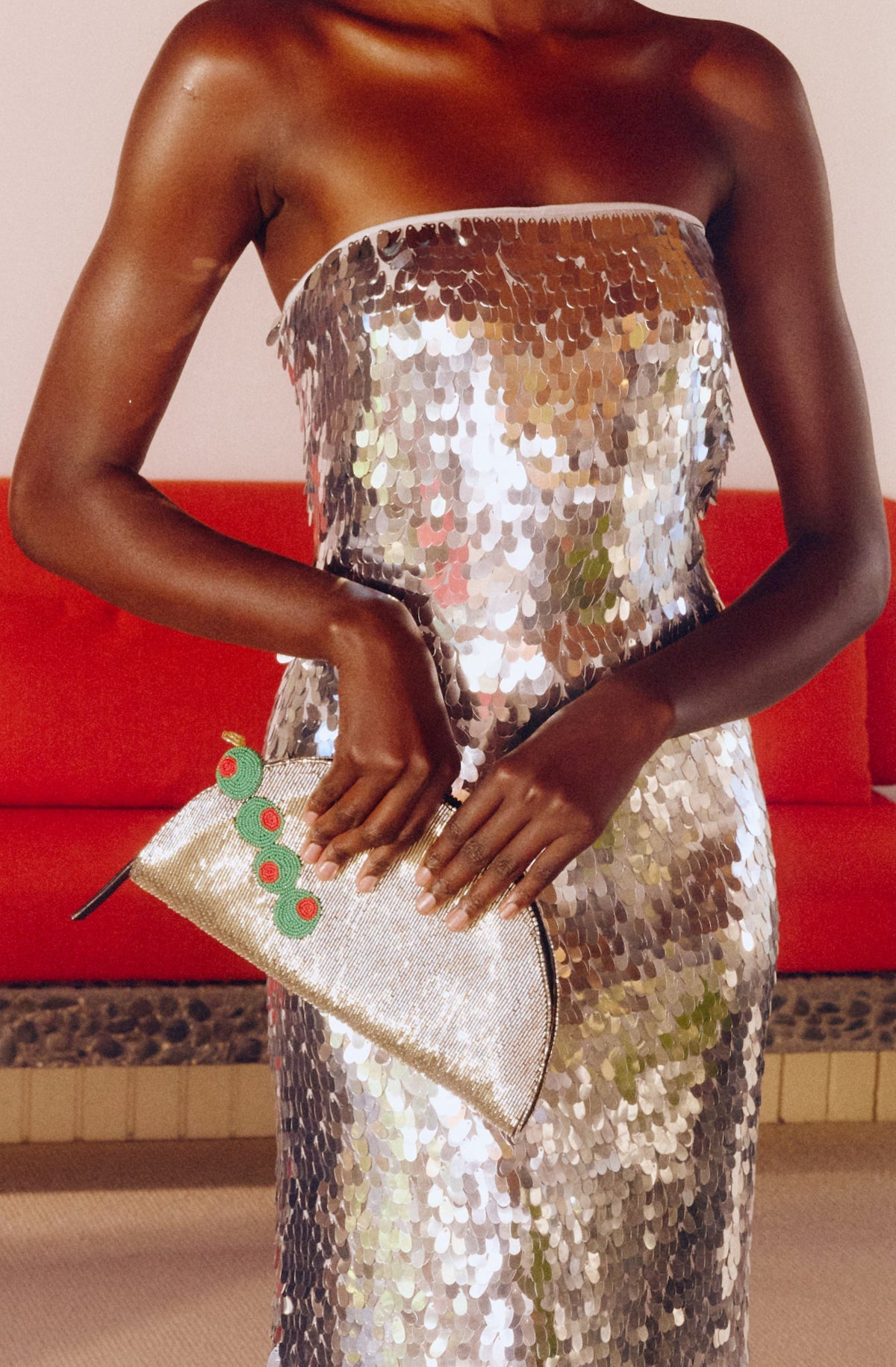 Beaded Lune Clutch - DIRTY MARTINI