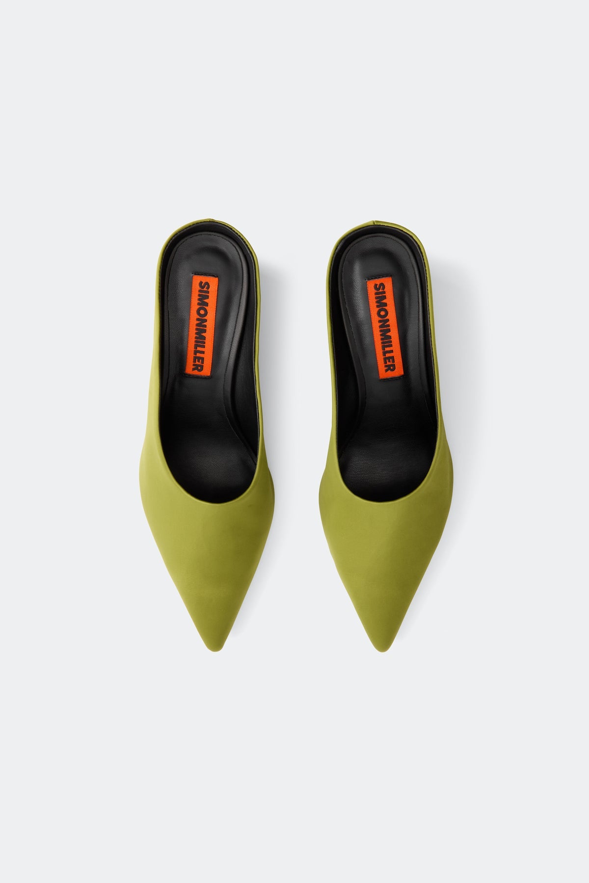 Satin Pointed Gala Wedge - Moss
