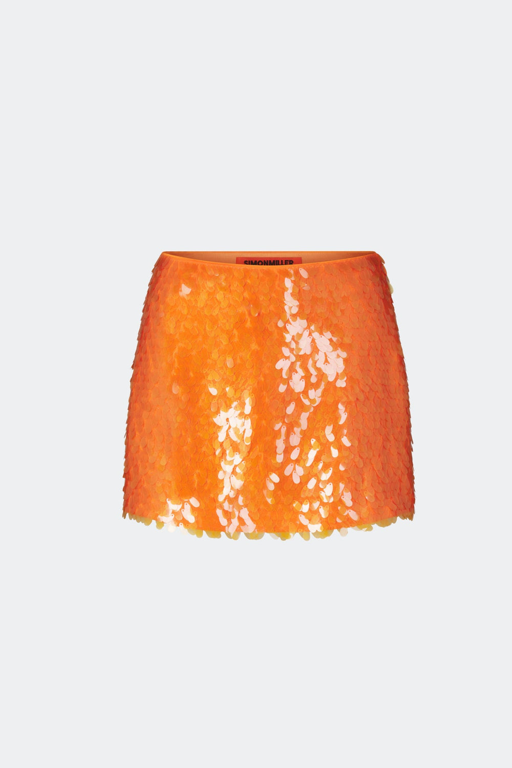 Dizzy Sequin Skirt - Tangerine Orange