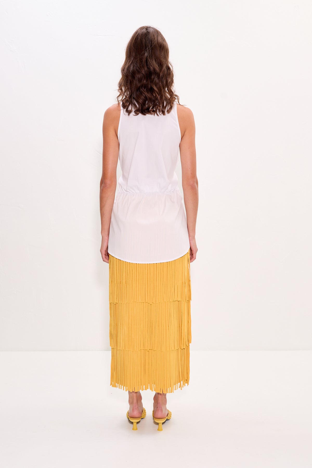 Inna Sleeveless Poplin Top - Macadamia