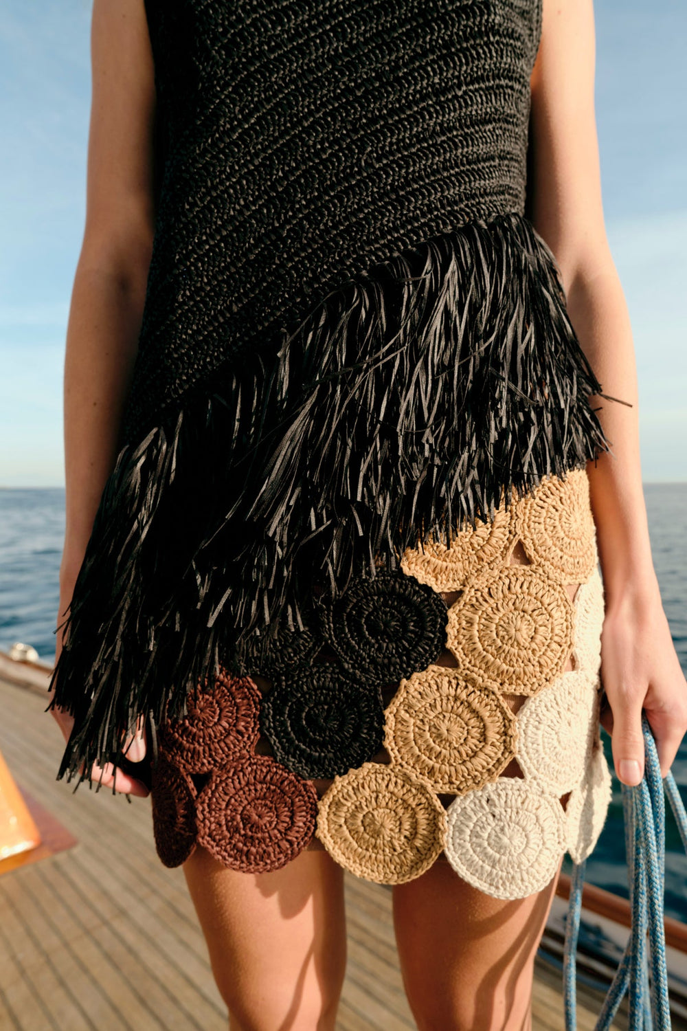 Beep Beep Mini Skirt - Earth Tone Combo