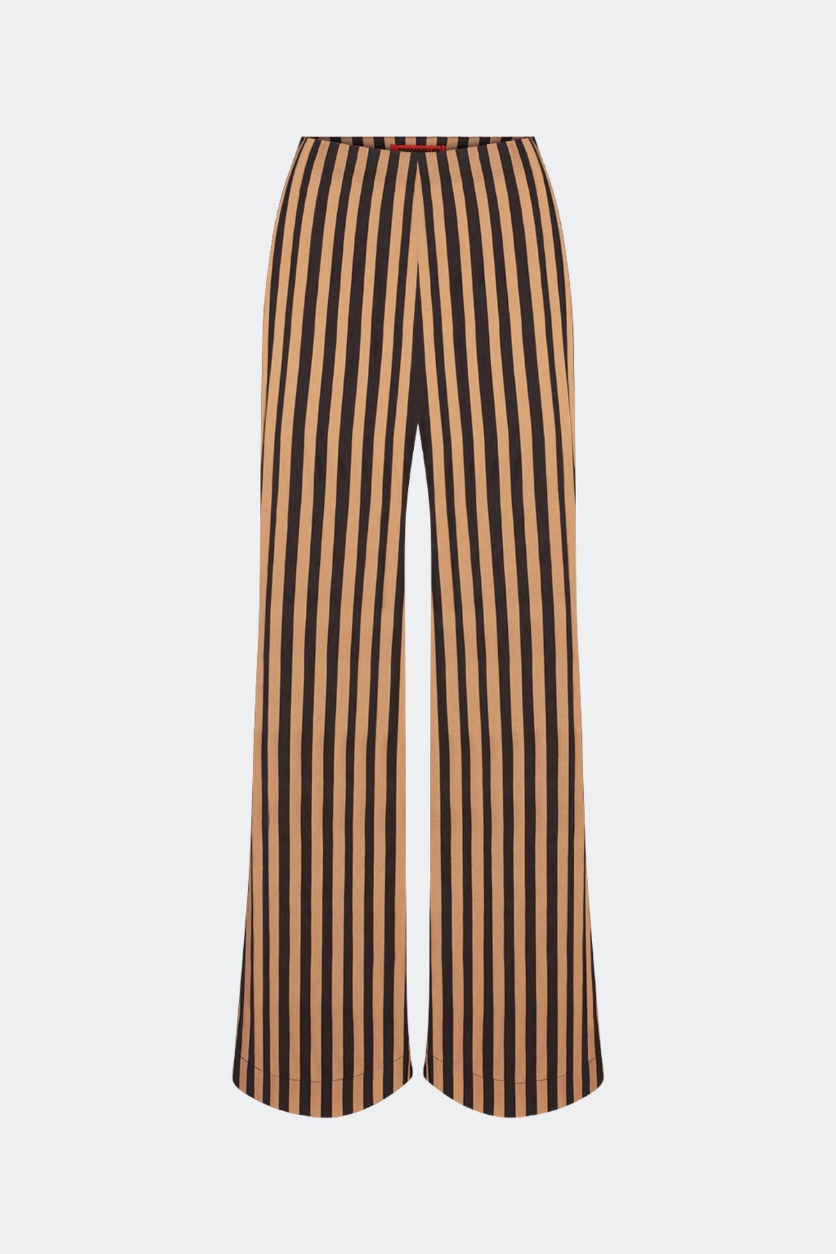 Pia Poplin Pant - Black/Tan Stripe