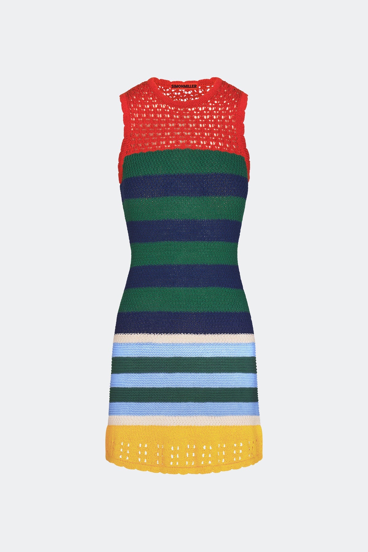 Yvonne Knit Mini Dress - Brick Stripe Combo