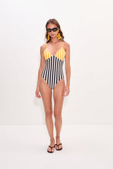 Behati One Piece - Sungold Stripe Combo