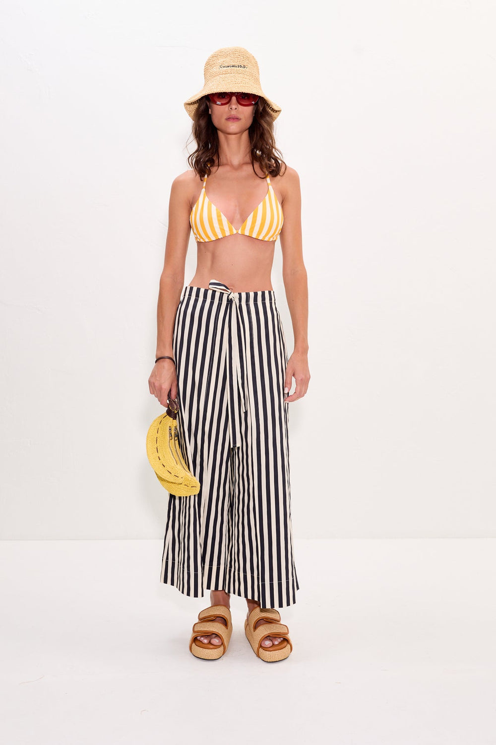 Bwai Bikini Top - Sungold/Ecru Stripe