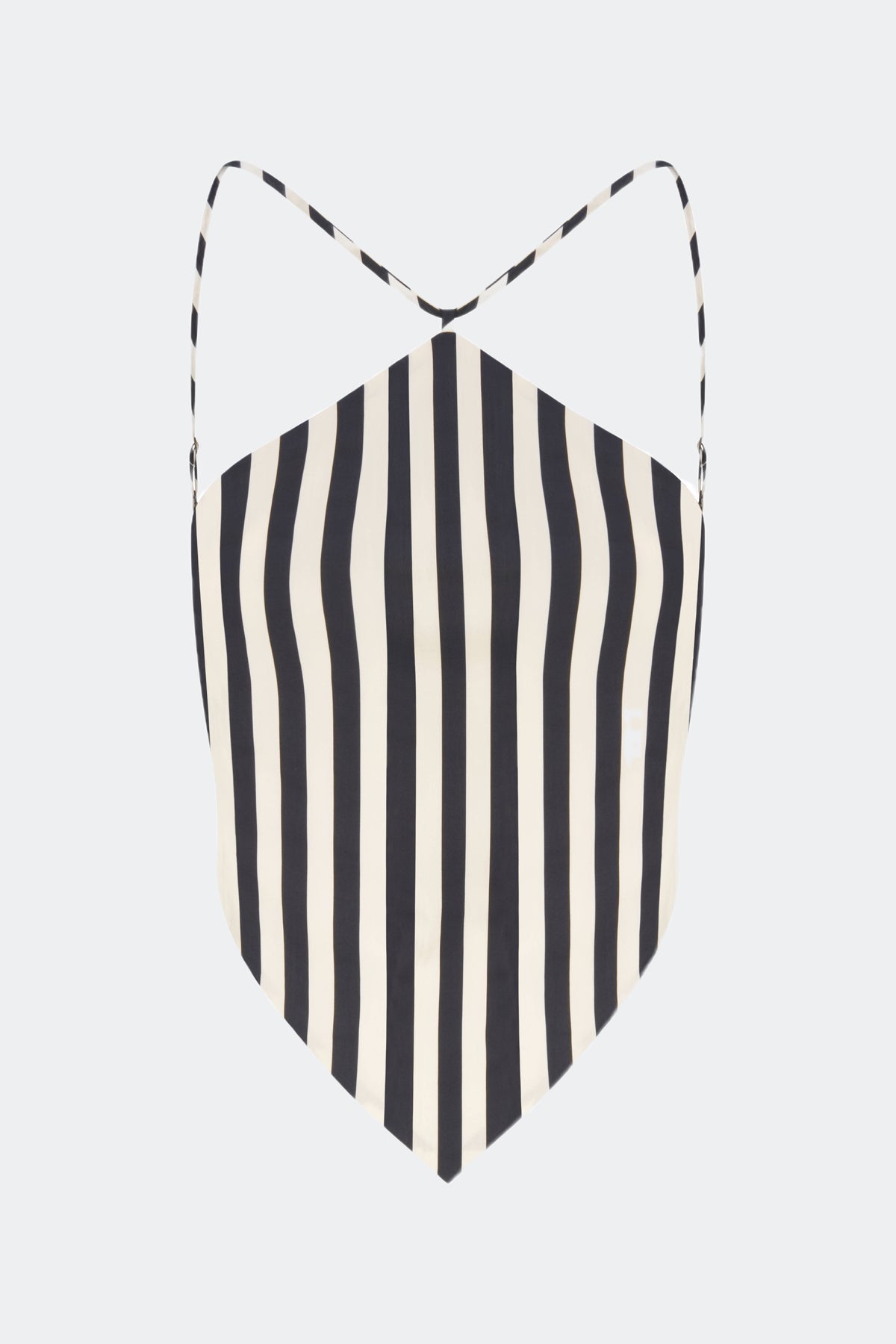Kit Poplin Tie Top - BLACK/WHITE STRIPE