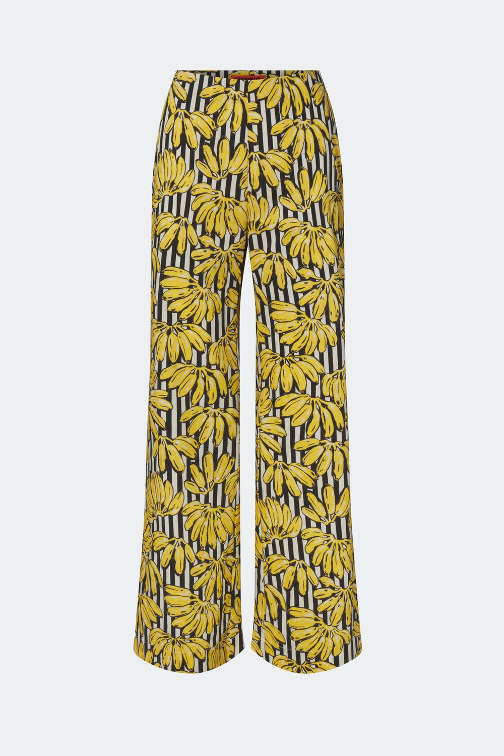 Pia Poplin Pant - Banana Stripe