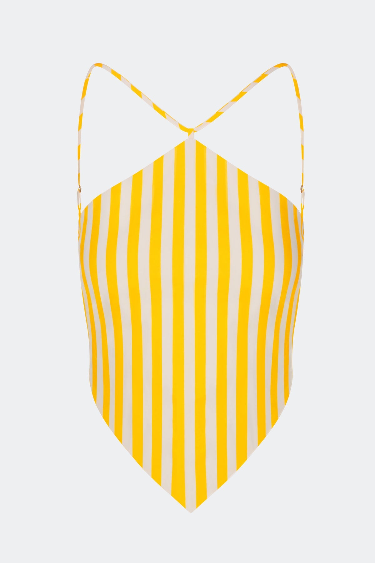 Kit Poplin Tie Top - Sungold/Ecru Stripe