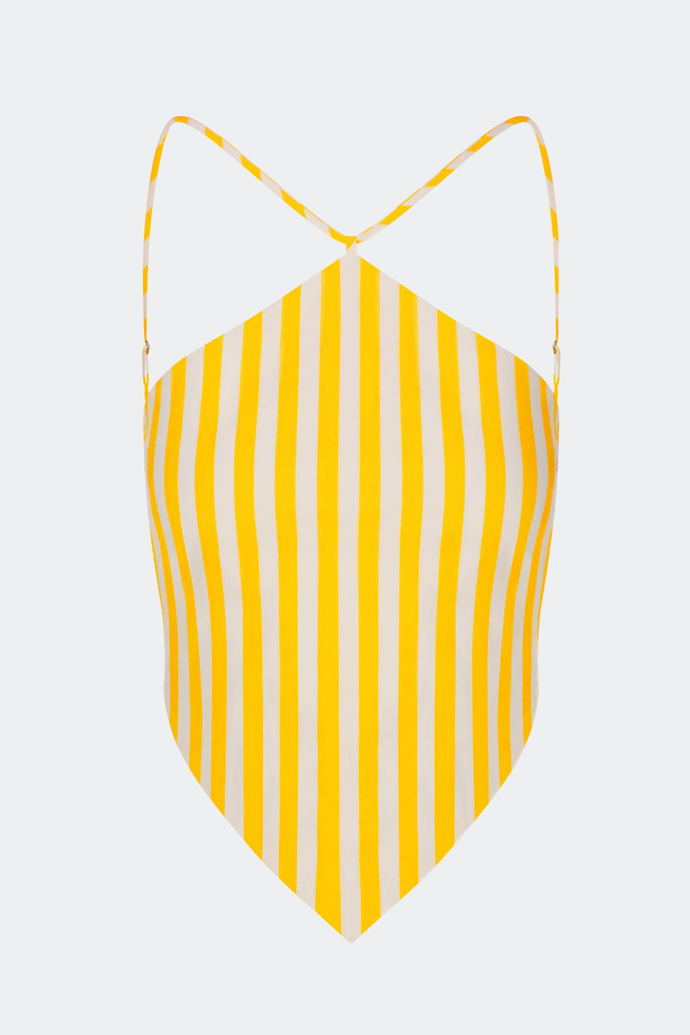 Kit Poplin Tie Top - Sungold/Ecru Stripe