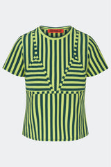 Kini Striped Tee - Lime Stripe