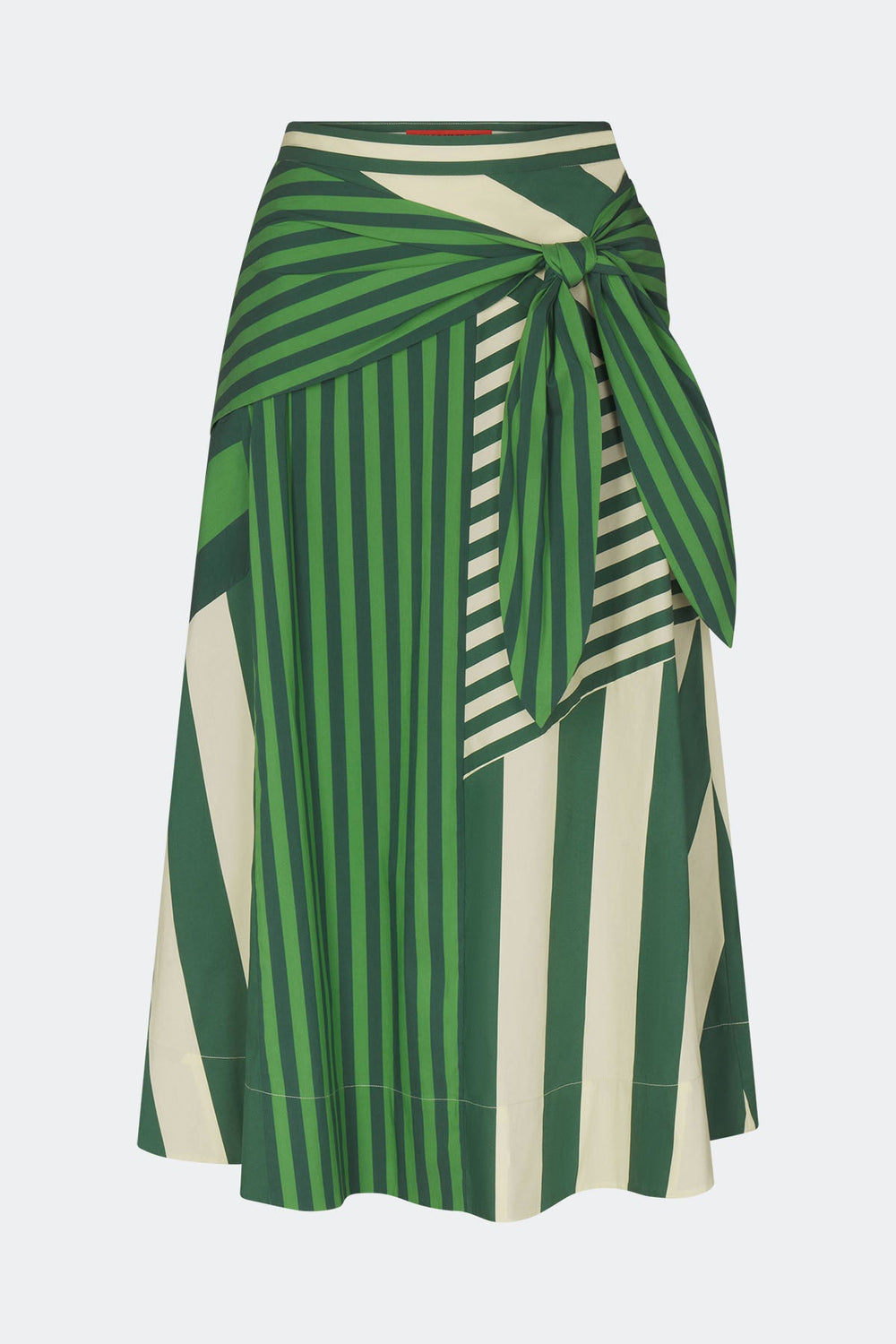 Vita Wrap Skirt - Green Stripe Combo