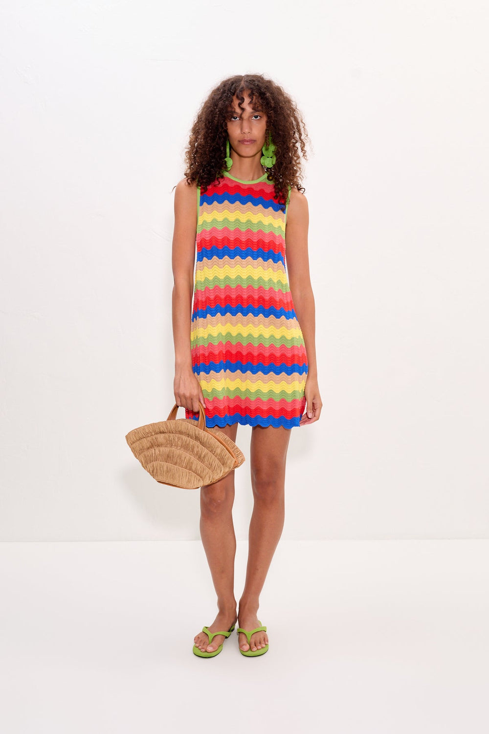Moji Wave Mini Dress - Tropical Wave