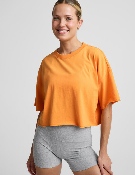 Beyond Yoga SoftKnit Better Than Ever Cropped Cotton Tee