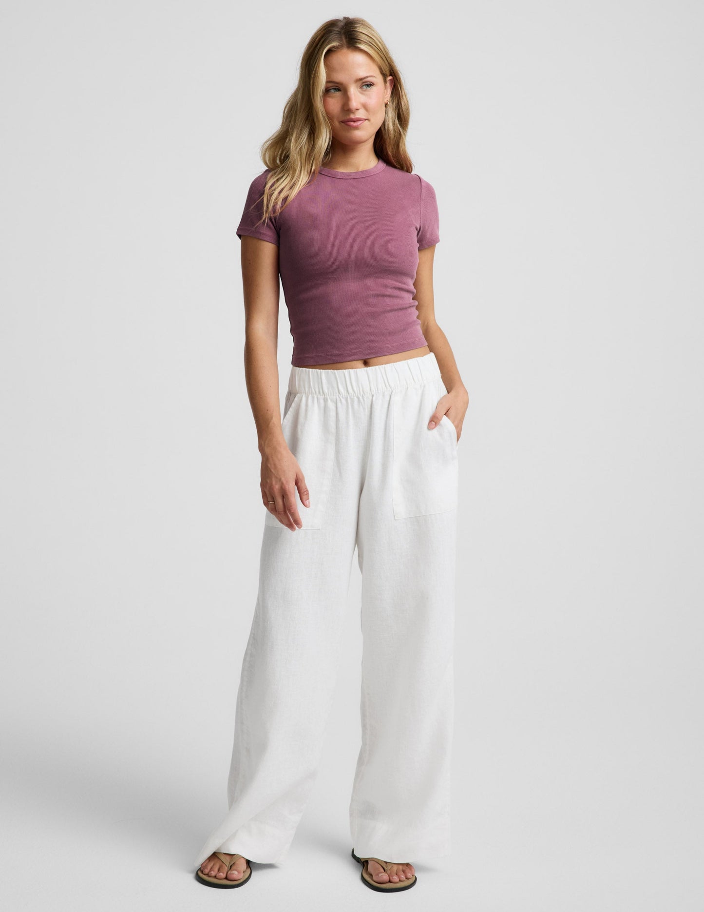Beyond Yoga On Repeat Rib Baby Tee