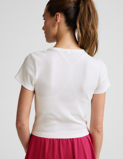 Beyond Yoga On Repeat Rib Baby Tee