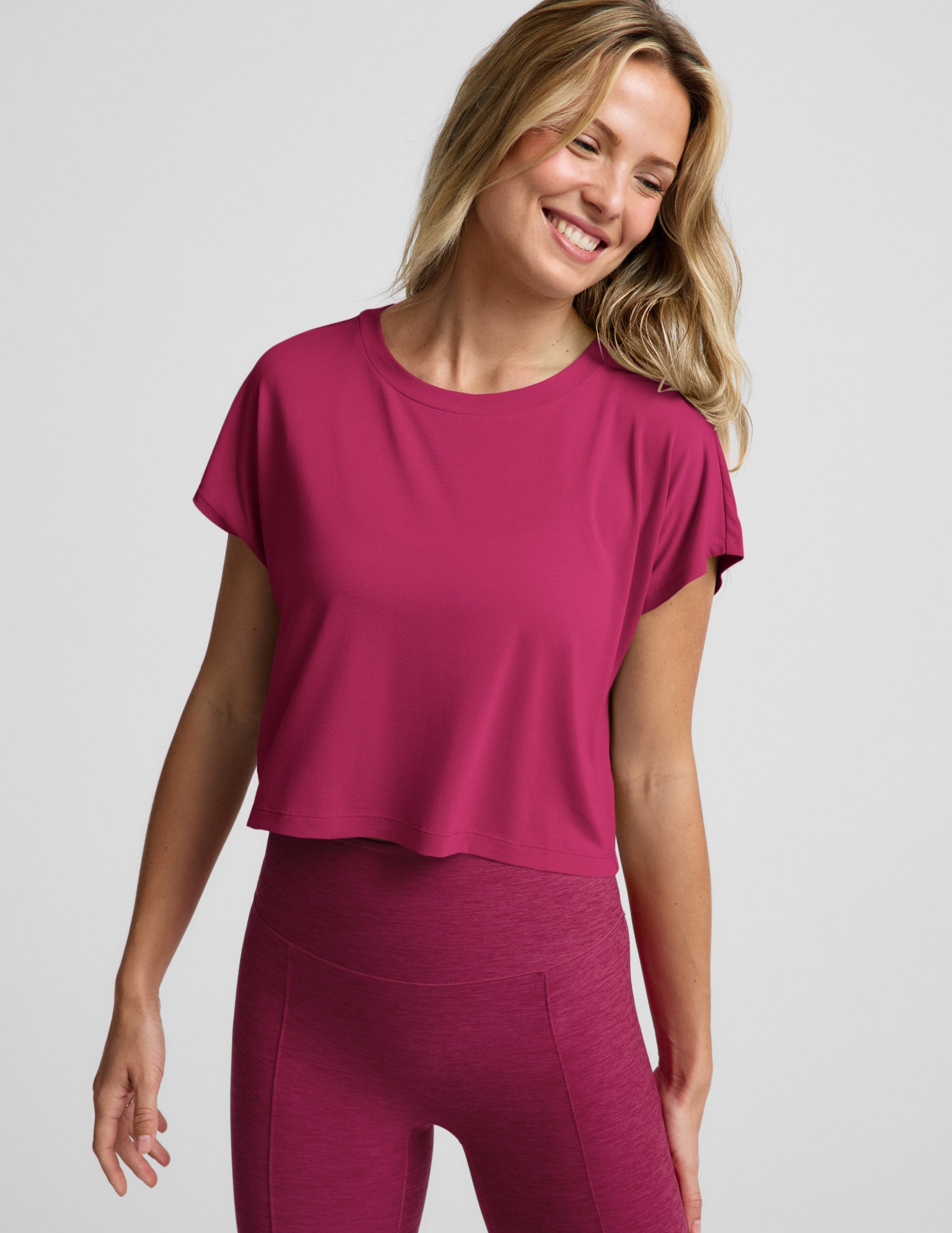 Beyond Yoga Studio Luxe Cropped Tee