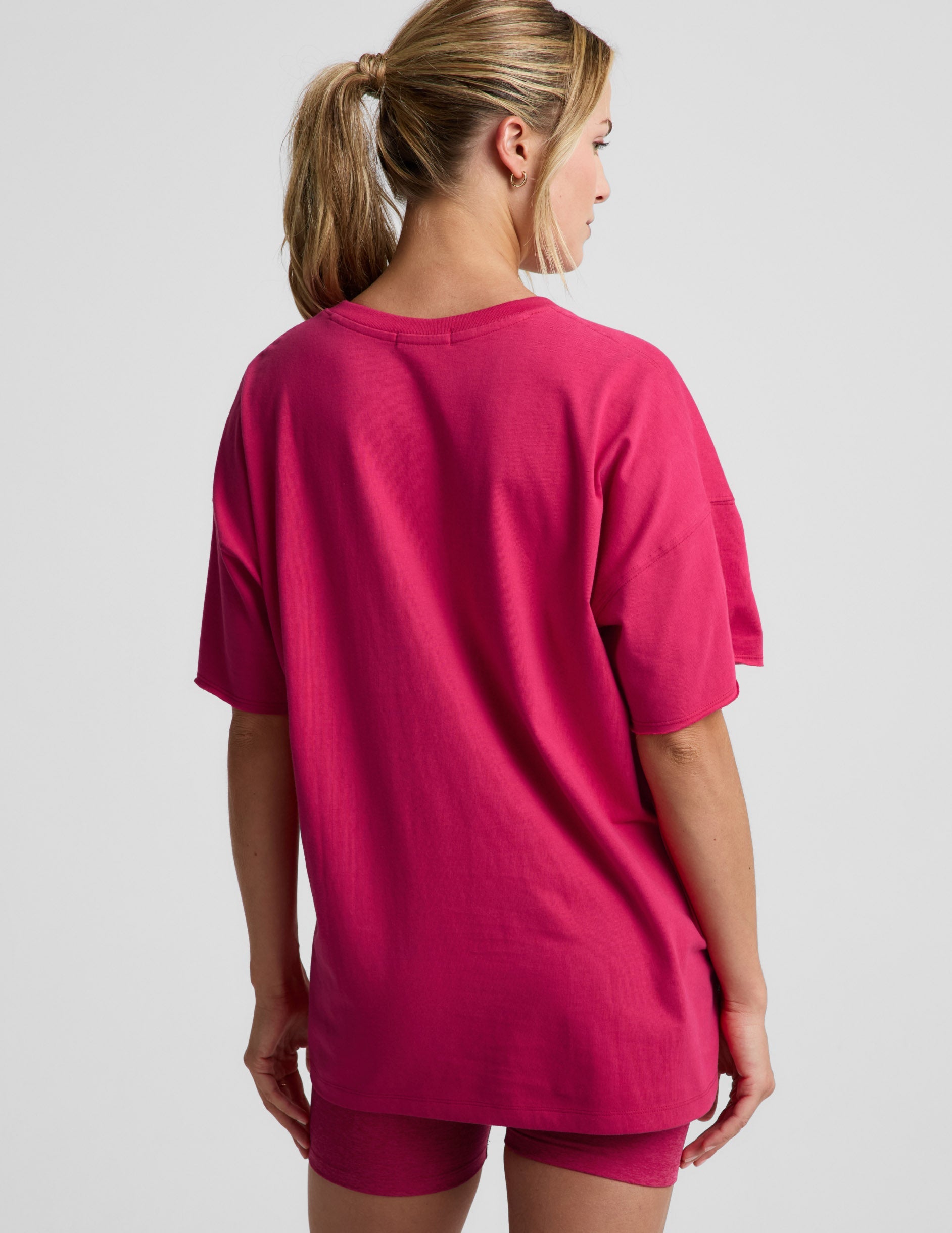 Beyond Yoga SoftKnit Better Than Ever Oversized V-Neck Cotton Tee